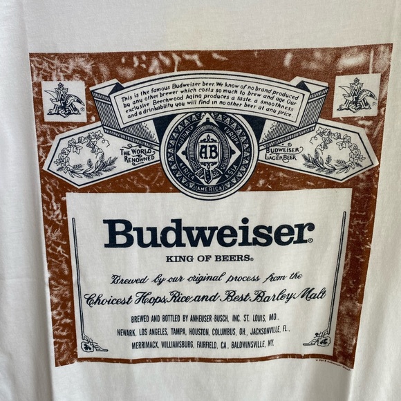 Budweiser Beer Ad 90’s Graphic T-Shirt Tee Top - Picture 9 of 11